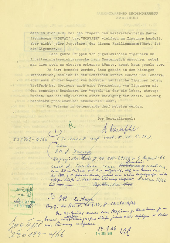 Schreiben des Österreichischen Generalkonsulats Ljubljana an das BM für Auswärtige Angelegenheiten, 25. August 1966
